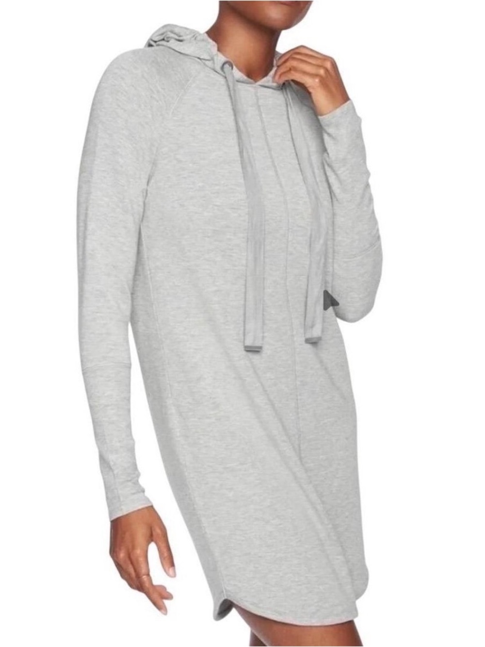 Athleta Solitude Hoodie Sweatshirt Dress Gray Women’s Size Small